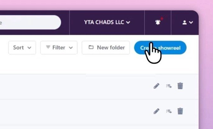 Step 3: click on create show reel on the right